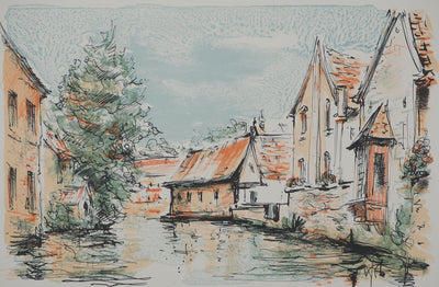 Daniel TRICART : Au bord de l'eau, Lithographie originale (photo de détail 3) - Crédit photo : Galerie Art.Paris