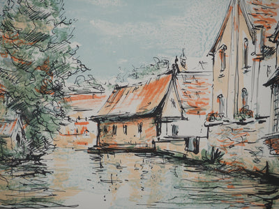 Daniel TRICART : Au bord de l'eau, Lithographie originale (photo de détail 4) - Crédit photo : Galerie Art.Paris