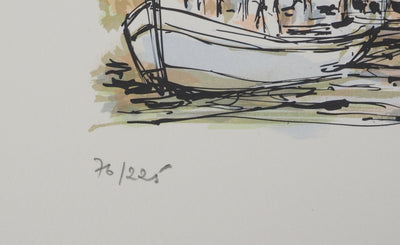 Daniel TRICART : Balade en bateau sur le canal, Lithographie originale (photo de détail 6) - Crédit photo : Galerie Art.Paris