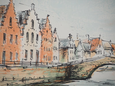 Daniel TRICART : La Venise du Nord, Lithographie originale (photo de détail 6) - Crédit photo : Galerie Art.Paris