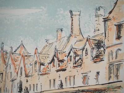 Daniel TRICART : Le canal Groenerei, Lithographie originale (photo de détail 5) - Crédit photo : Galerie Art.Paris