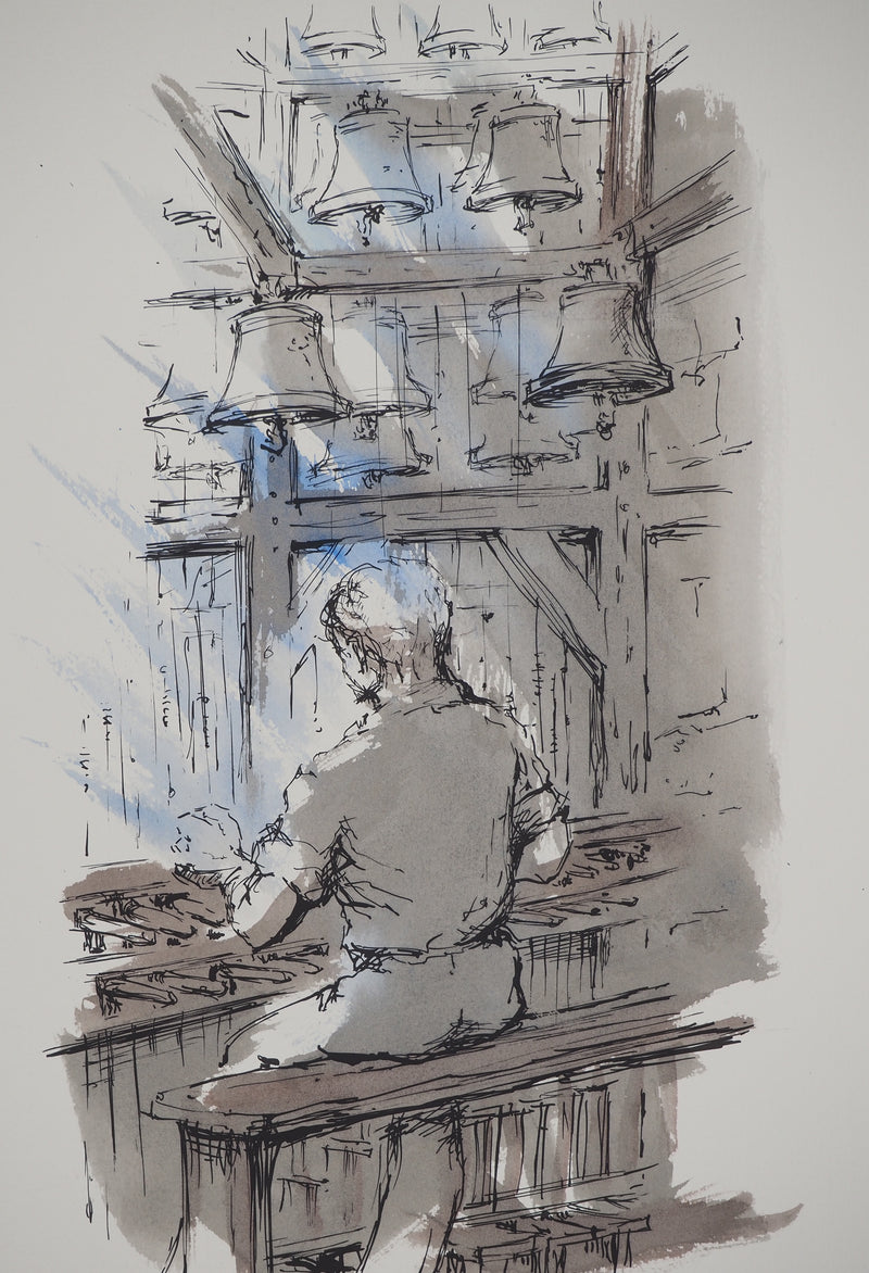 Daniel TRICART : Cours de piano, Lithographie originale (photo de détail 3) - Crédit photo : Galerie Art.Paris