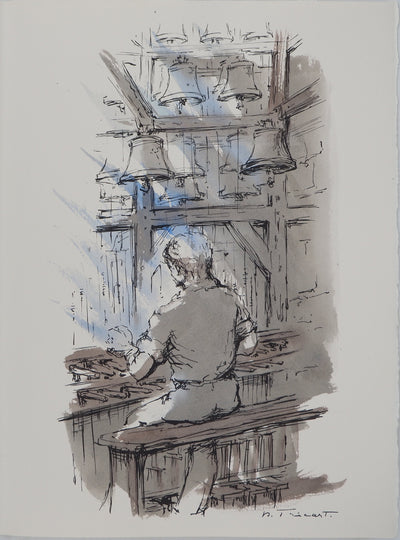Daniel TRICART : Cours de piano, Lithographie originale (vue générale) - Crédit photo : Galerie Art.Paris