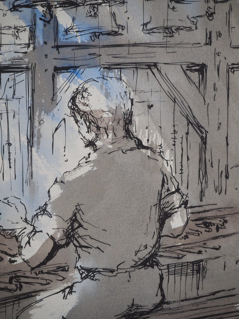 Daniel TRICART : Cours de piano, Lithographie originale (photo de détail 4) - Crédit photo : Galerie Art.Paris
