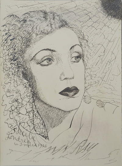 MAN RAY : Portrait aux rayons de soleil, oeuvre originale (vue générale) - Crédit photo : Galerie Art.Paris