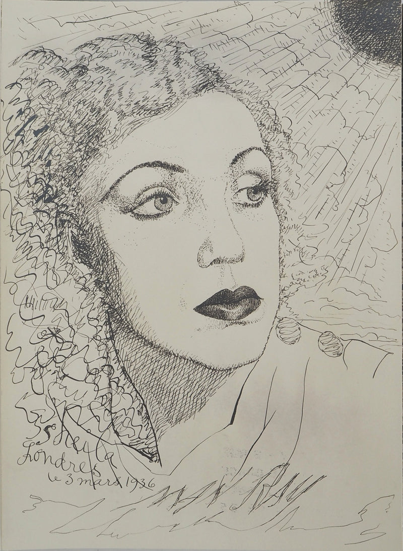 MAN RAY : Portrait aux rayons de soleil, oeuvre originale (vue générale) - Crédit photo : Galerie Art.Paris