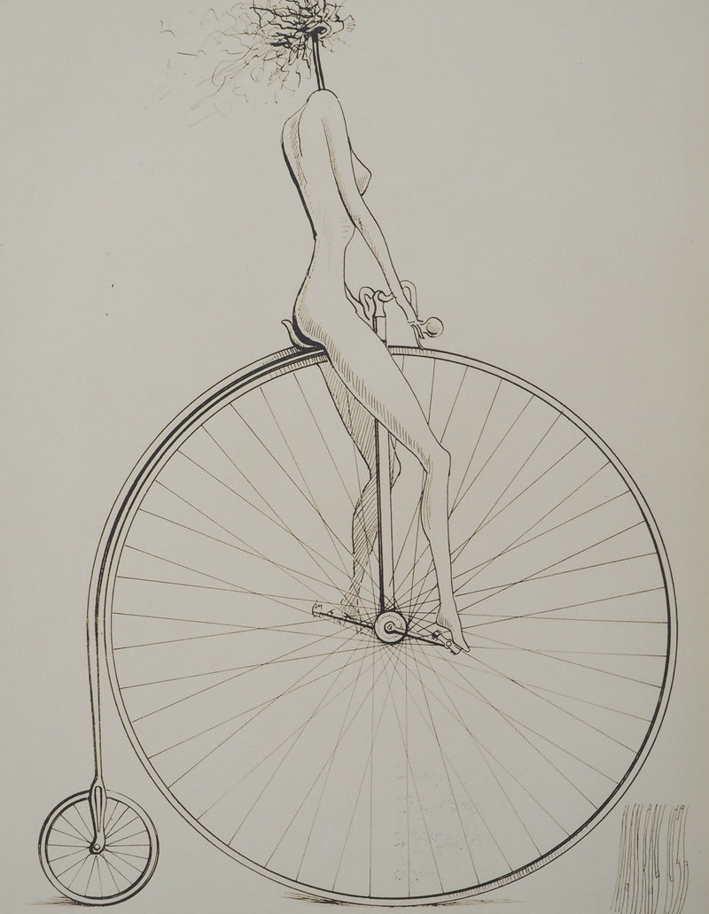 MAN RAY : Figure au bicycle, oeuvre originale (photo de détail 3) - Crédit photo : Galerie Art.Paris