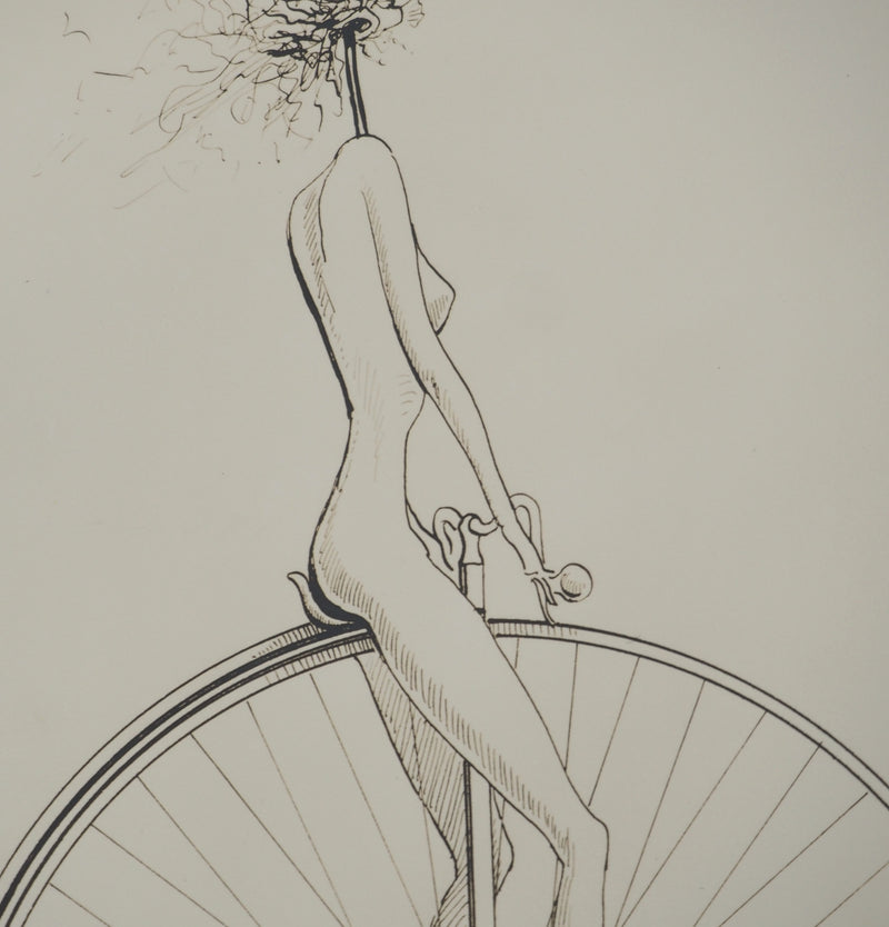 MAN RAY : Figure au bicycle, oeuvre originale (photo de détail 4) - Crédit photo : Galerie Art.Paris