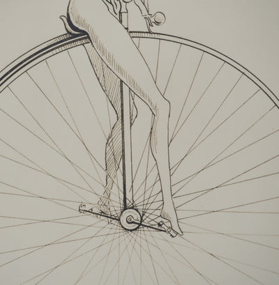 MAN RAY : Figure au bicycle, oeuvre originale (photo de détail 5) - Crédit photo : Galerie Art.Paris