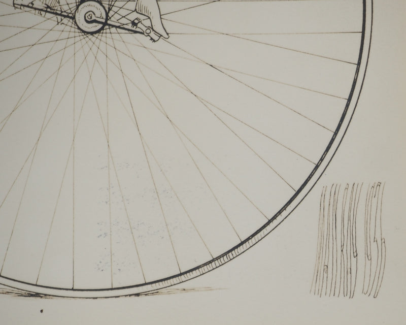MAN RAY : Figure au bicycle, oeuvre originale (photo de détail 2) - Crédit photo : Galerie Art.Paris
