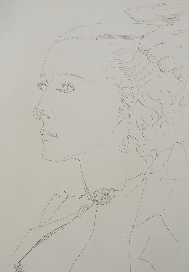 MAN RAY : Profil de femme se faisant coiffer, oeuvre originale (photo de détail 3) - Crédit photo : Galerie Art.Paris
