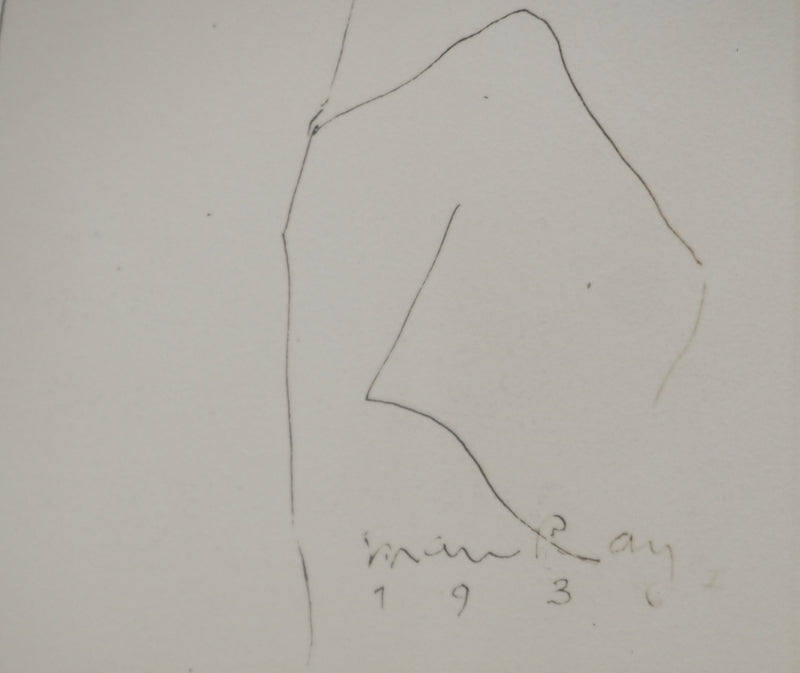 MAN RAY : Profil de femme se faisant coiffer, oeuvre originale (photo de détail 2) - Crédit photo : Galerie Art.Paris