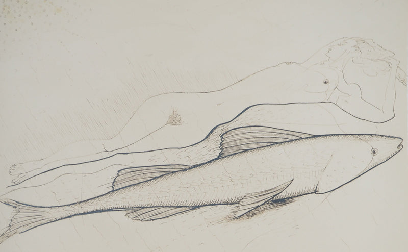 MAN RAY : Femme poisson, oeuvre originale (photo de détail 2) - Crédit photo : Galerie Art.Paris