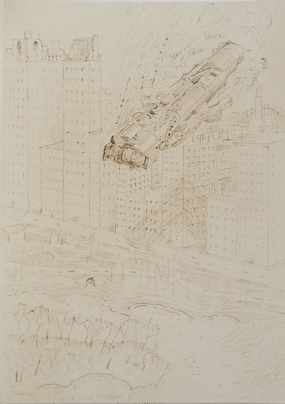 MAN RAY : Le train volant, c, oeuvre originale (vue générale) - Crédit photo : Galerie Art.Paris