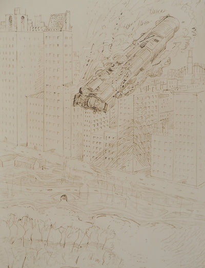MAN RAY : Le train volant, c, oeuvre originale (photo de détail 3) - Crédit photo : Galerie Art.Paris