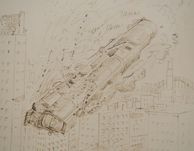 MAN RAY : Le train volant, c, oeuvre originale (photo de détail 4) - Crédit photo : Galerie Art.Paris