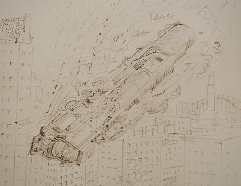 MAN RAY : Le train volant, c, oeuvre originale (photo de détail 4) - Crédit photo : Galerie Art.Paris