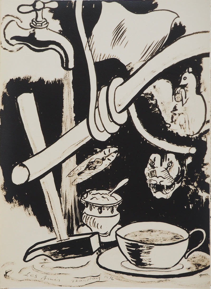 MAN RAY : Goûter entre amis, oeuvre originale (vue générale) - Crédit photo : Galerie Art.Paris