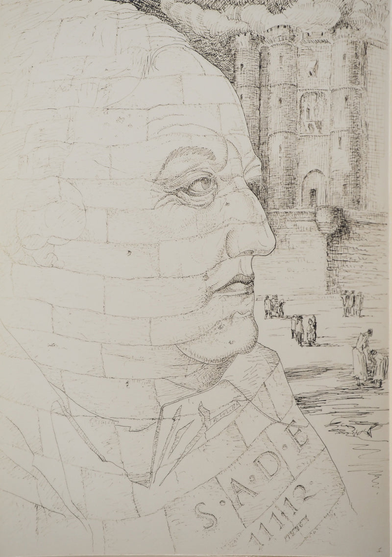 MAN RAY : Portrait du Marquis de Sade, oeuvre originale (vue générale) - Crédit photo : Galerie Art.Paris