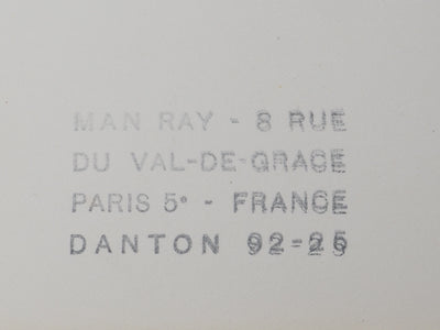 MAN RAY : Portrait du Marquis de Sade, oeuvre originale (photo de détail 6) - Crédit photo : Galerie Art.Paris