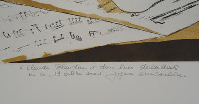 Jeannine HERVE : Nature morte et trompette, Gravure originale (photo de détail 7) - Crédit photo : Galerie Art.Paris