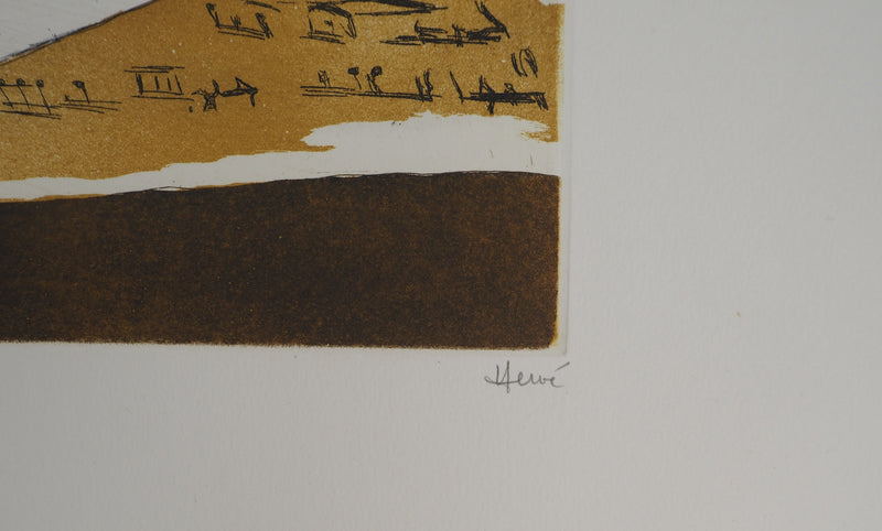 Jeannine HERVE : Nature morte et trompette, Gravure originale (photo de détail 8) - Crédit photo : Galerie Art.Paris