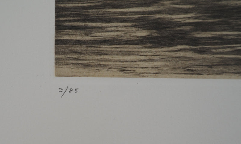 Hélène NUE : La berge, Gravure originale (photo de détail 4) - Crédit photo : Galerie Art.Paris