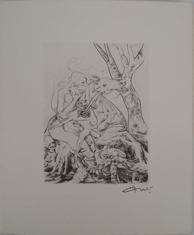 Yves MILET : Cavalier fantastique, Gravure originale (vue générale) - Crédit photo : Galerie Art.Paris