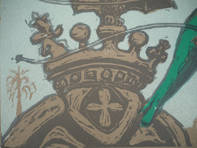Sylvain SALOMOVITZ : Barcelone et ses oiseaux, Gravure sur bois originale (photo de détail 5) - Crédit photo : Galerie Art.Paris