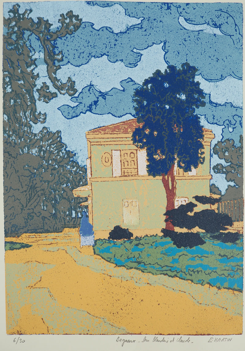 Edouard MARTIN : Bagneux, Gravure sur bois originale (photo de détail 2) - Crédit photo : Galerie Art.Paris