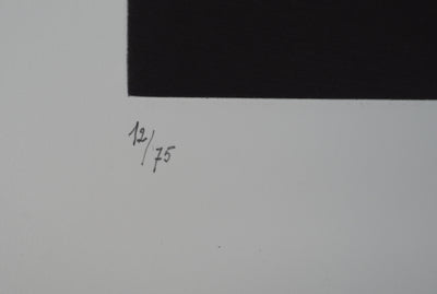 Christiane VIEILLE : Composition abstraite, Gravure originale (photo de détail 5) - Crédit photo : Galerie Art.Paris
