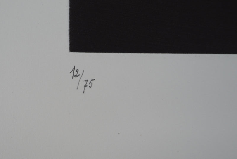 Christiane VIEILLE : Composition abstraite, Gravure originale (photo de détail 5) - Crédit photo : Galerie Art.Paris