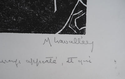 Monique LAVALLEE : Saint Mathieu, Gravure sur bois originale (photo de détail 7) - Crédit photo : Galerie Art.Paris