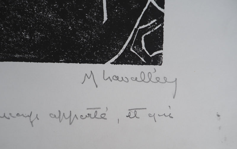 Monique LAVALLEE : Saint Mathieu, Gravure sur bois originale (photo de détail 7) - Crédit photo : Galerie Art.Paris