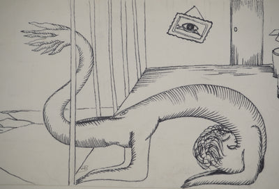 Jean-Claude SILBERMANN : Le monstre des mer, Dessin original (photo de détail 5) - Crédit photo : Galerie Art.Paris