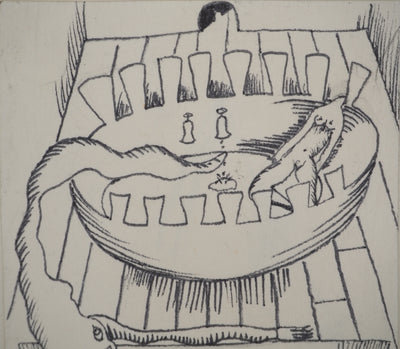Jean-Claude SILBERMANN : L'oiseau mystérieu, Dessin original (photo de détail 5) - Crédit photo : Galerie Art.Paris