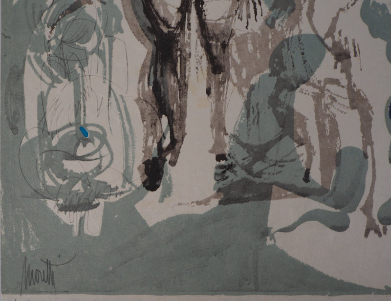 Raymond MORETTI : La rue de la joie, Lithographie originale (photo de détail 5) - Crédit photo : Galerie Art.Paris