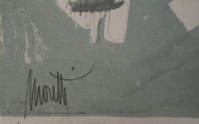 Raymond MORETTI : La rue de la joie, Lithographie originale (photo de détail 2) - Crédit photo : Galerie Art.Paris