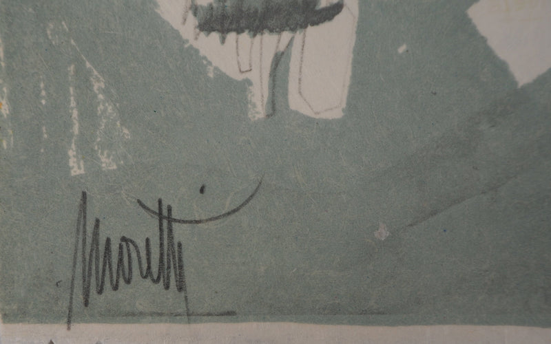 Raymond MORETTI : La rue de la joie, Lithographie originale (photo de détail 2) - Crédit photo : Galerie Art.Paris