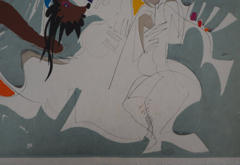 Raymond MORETTI : La rue de la joie, Lithographie originale (photo de détail 6) - Crédit photo : Galerie Art.Paris