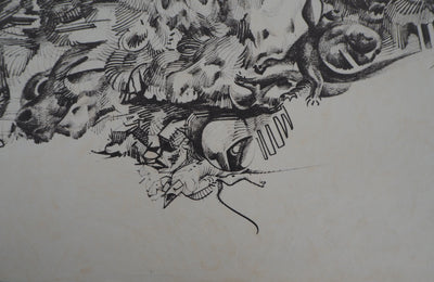 Raymond MORETTI : L'élévation de l'homme, Lithographie originale (photo de détail 5) - Crédit photo : Galerie Art.Paris