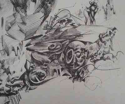 Raymond MORETTI : L'élévation de l'homme, Lithographie originale (photo de détail 6) - Crédit photo : Galerie Art.Paris