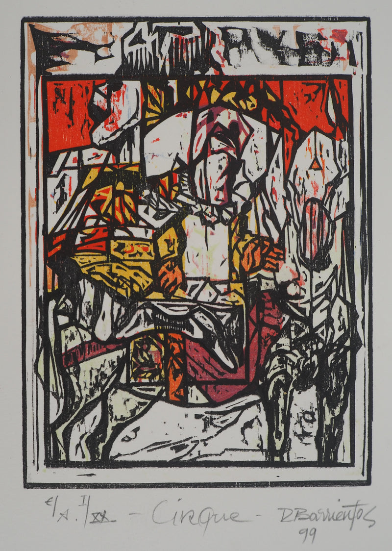 Rodrigo BARRIENTOS : Cirque, Gravure sur bois originale (photo de détail 2) - Crédit photo : Galerie Art.Paris