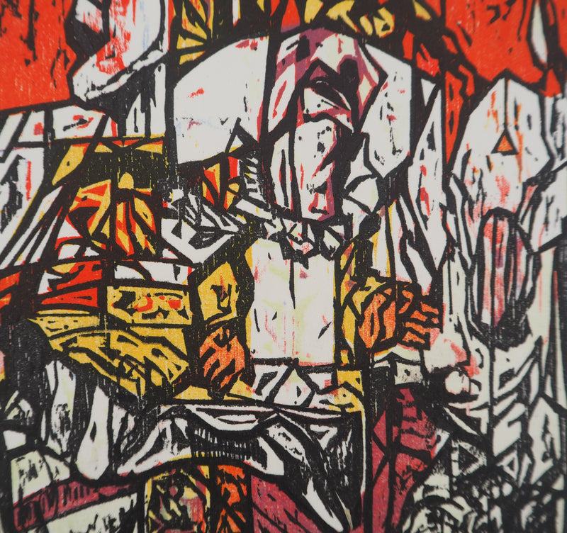 Rodrigo BARRIENTOS : Cirque, Gravure sur bois originale (photo de détail 3) - Crédit photo : Galerie Art.Paris