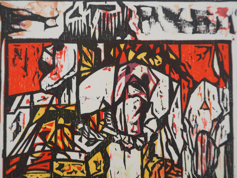 Rodrigo BARRIENTOS : Cirque, Gravure sur bois originale (photo de détail 4) - Crédit photo : Galerie Art.Paris