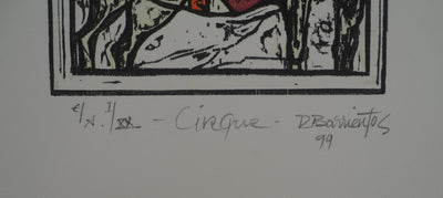 Rodrigo BARRIENTOS : Cirque, Gravure sur bois originale (photo de détail 5) - Crédit photo : Galerie Art.Paris