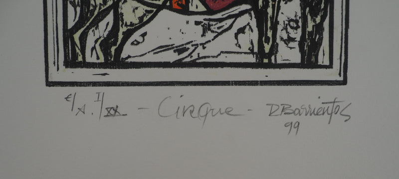 Rodrigo BARRIENTOS : Cirque, Gravure sur bois originale (photo de détail 5) - Crédit photo : Galerie Art.Paris