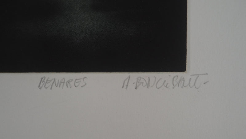 André BONGIBAULT : Benares, Gravure originale (photo de détail 6) - Crédit photo : Galerie Art.Paris