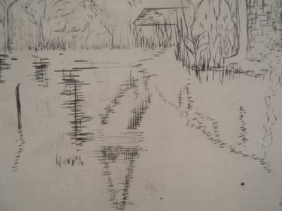 Jeannine HERVE : Amfreville-sous-les-Monts, Gravure originale (photo de détail 4) - Crédit photo : Galerie Art.Paris