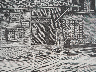 Jean-Claude SIMONIN : Maison en Provence, Gravure sur bois originale (photo de détail 4) - Crédit photo : Galerie Art.Paris